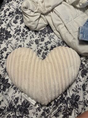 Target Cream Heart-Shaped Corduroy Accent Pillow